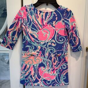 LILLY PULITZER GIRLS JELLIES BE JAMMIN Print Dress, Size Small 4-5 •NWOT•